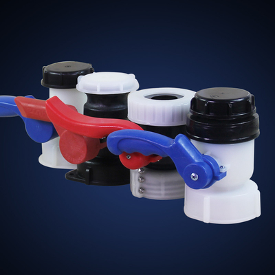 Buy Plastic DN40 DN50 DN80 IBC Tank Container Ball Valve with BUTTERFLY Structure online manufacture