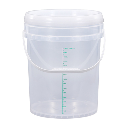 Buy 20L Plastic Bucket Container With Scale Ruler Handle Lids Food Grade 5 Gallon Bucket online manufacture