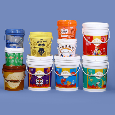 Buy Sale Food Grade 1L-20L Plastic Paint Bucket with Handle Sealing Lid and Customized Logo online manufacture