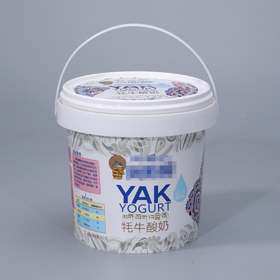 Buy IML Round PP Plastic Ice Cream Bucket with Lid and Handle 100% Material Round Shape online manufacture