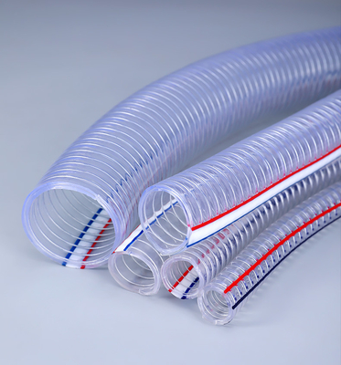 Buy Reducing UMETASS Clear PVC Wire Reinforced Flexible Water Hose with Flange Connection online manufacture