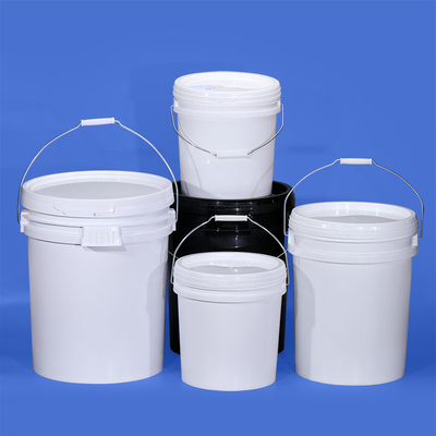 Buy Silk Screen Printing 1L-50L Plastic Pail Pack PP Bucket with Lid and Iron Metal Handle online manufacture