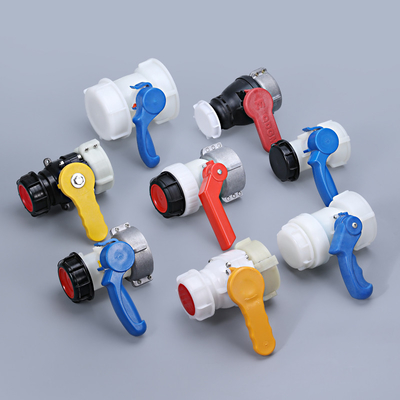 Buy IBC Tank Tote Water Drain Tank Adapter with Coarse Thread PP Ball Valve DN40 DN50 DN60 online manufacture