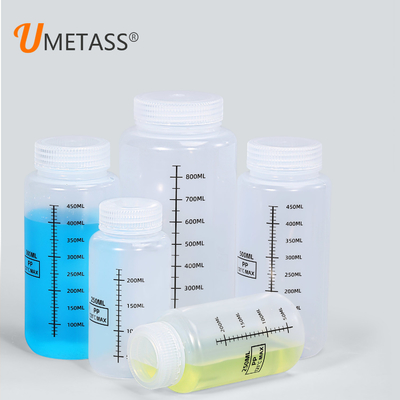 Buy Food Grade PP Plastic Bottle With Scale Line Wide Neck Liquid Container for Chemical online manufacture
