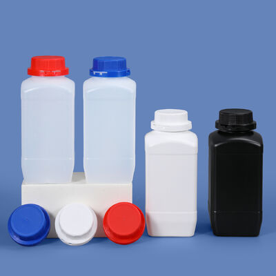 buy Food-grade Plastic Bottle 1.5L Square Wide Mouth Hdpe Bottle For Chemical Reagent Ink Powder online manufacture