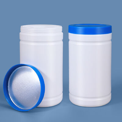 buy 2L White HDPE Plastic Jar with Blue Screw Lid Seal Container Food Grade Material for Storage without Leakage online manufacture