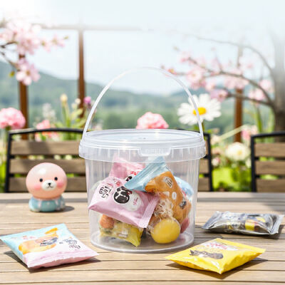 Buy Eco-friendly Round Plastic Buckets with Lids and Handles for Bulk Food Packaging online manufacture