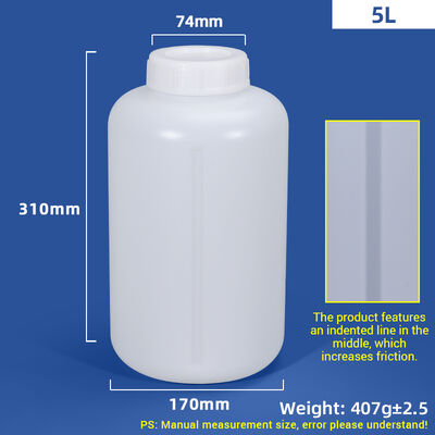 buy 5L Round Plastic HDPE Bottle with An Indented Line Design online manufacture