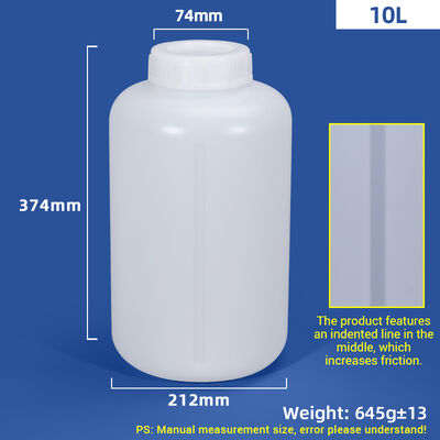 buy 10L Round Plastic HDPE Bottle with An Indented Line Design online manufacture