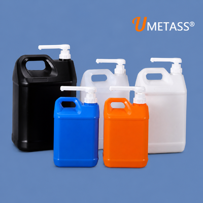 Buy Reusable HDPE Jerry Can with Pump Dispenser Cap 1L 2L 5L Square Container for Detergent Cosmetic Food Packaging online manufacture