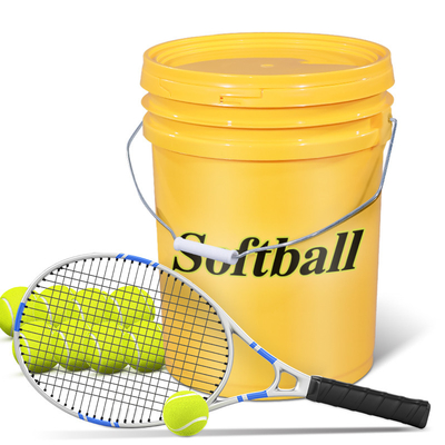 Colorful Custom Logo Plastic 5 Gallon Baseball Softball Bucket for Softball Training