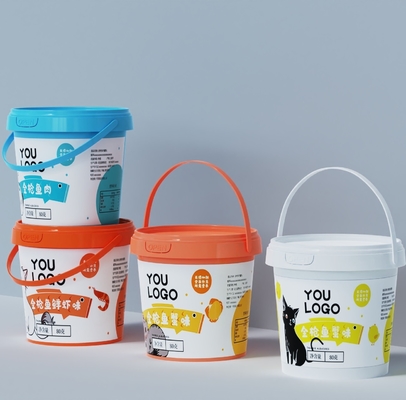 Transparent Bucket 300ml-5L for Peanut Butter Shea Butter Food Sauces Packaging Good Sealing -20C-120C
