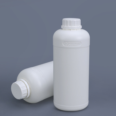 1L White HDPE Plastic Fluorinated Bottle For Pesticide Packing Customized