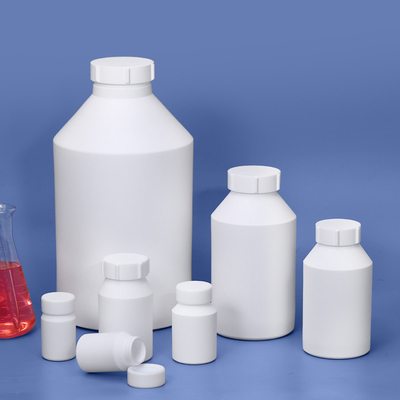 White Plastic PTFE Bottle Wide Mouth For Lab Reagent 50ML-20L