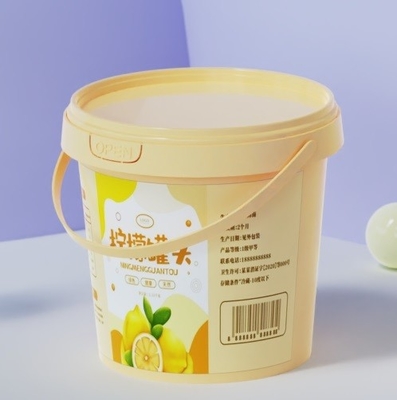 Customized Logo Milk Container for Food Sauces and Ice Cream in Plastic Bucket