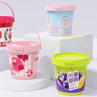 Capacity Customized 500ml Transparent White PP Plastic Container for Chocolate Spread