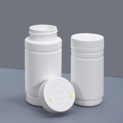Collar Material HDPE 100ml Empty White Solid Medicine Container for Capsule Packaging