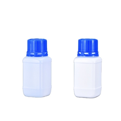 Square Empty HDPE Plastic Lab Reagent Bottle 125 Ml Leakproof