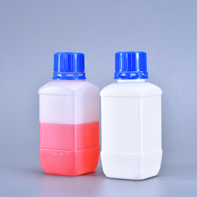250ml White Square Recycled Chemistry Reagent Bottle HDPE Plastic Lab Bottles