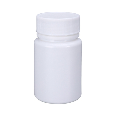 Hot Stamping 50cc Empty Plastic Bottle Capsule Pill with White Aluminum Foil Gasket Lid