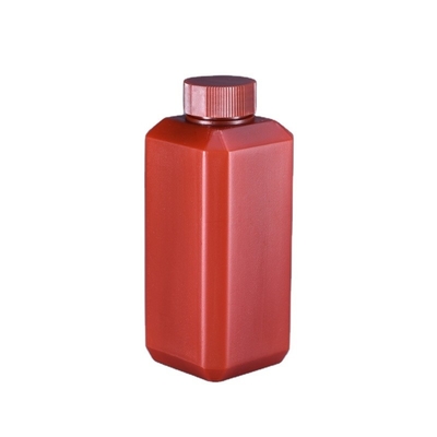 250ml Small HDPE Square Brown Reagent Bottle For Industrial Chemical Liquid