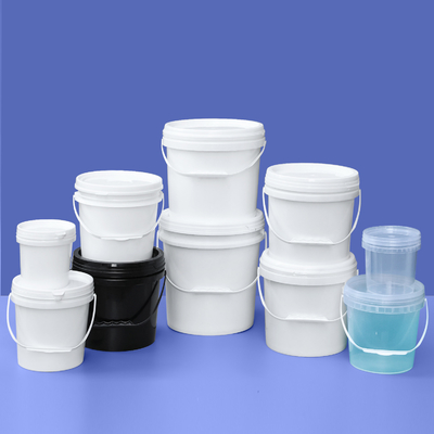 100% Material Food Grade 1L Clear Plastic Bucket With Customized Printing Label Pail
