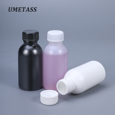 Biodegradable HDPE Round Bulk Plastic Bottles For Chemical Liquid Seal Container 100ml