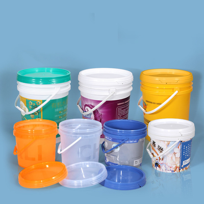 1L-50L Round Square Water Pail Empty Plastic Paint Bucket Container with Handle Lids