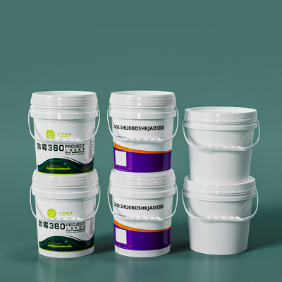 Round 20L 5 Gallon Plastic Pail PP Paint Bucket for Food Grade Thicken Packaging Container