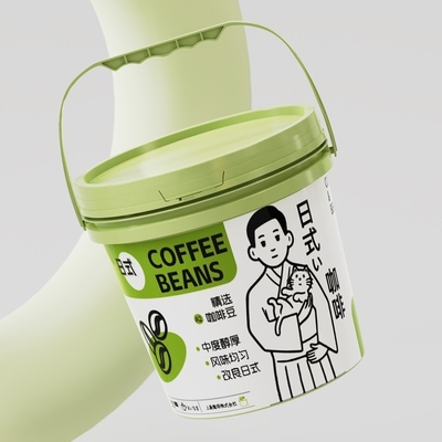 2L 3L 4L 5L Mini Plastic Buckets For Yogurt Biscuit Cookies Pet Food Storage Container