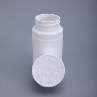 Child Proof 112ml Capsule Plastic Bottle with White Medicine Pill Empty Container