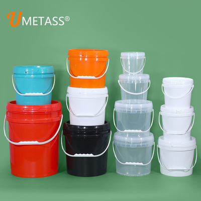 UMETASS Food Grade PP 5L Round Plastic Bucket for Cold Drink Storage Bucket and Paint