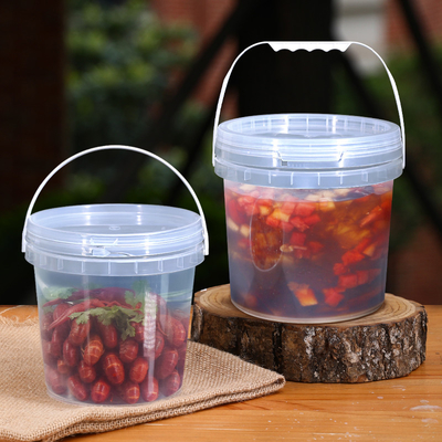 Food Grade PP Material Plastic Bucket White Wide Neck Container for Beef Pork and Chicken