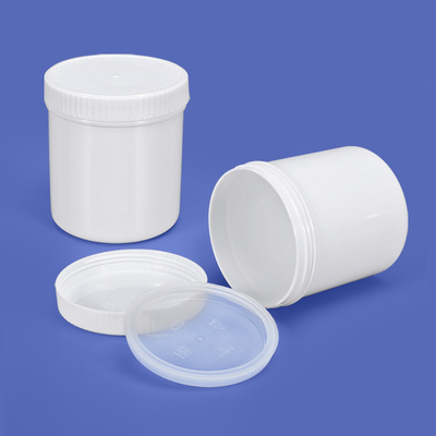 300ml 400ml 500ml White Plastic Jars with Inner Security Seal and Adhesives Sealants