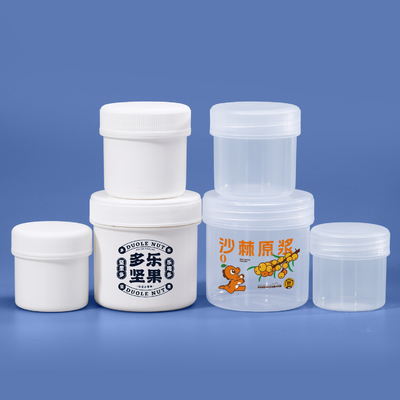 HDPE Collar Wide Mouth Empty Jar Container Canister for Candy Powder Storage Canister