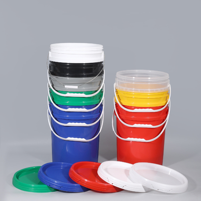 1-5L Capacity Plastic Wash Bucket Sand Toys Container With Handle Lids Customized Logo