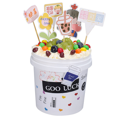 Custom IML Print Logo 1L Round Plastic Bucket for Yogurt Chocolate Spread and Sauces
