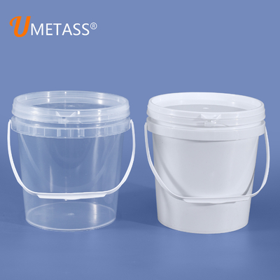 Customrized Logo 3L Transparent White Small Gallon PP Paint Bucket Food Grade 20l Container with Lid