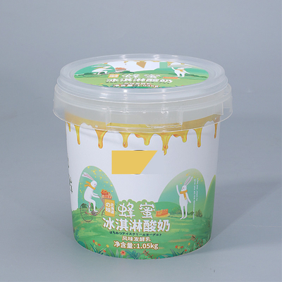 500ml PP Airtight Biscuit Cookie Jars Plastic Bucket Food Storage Containers With Lid Round