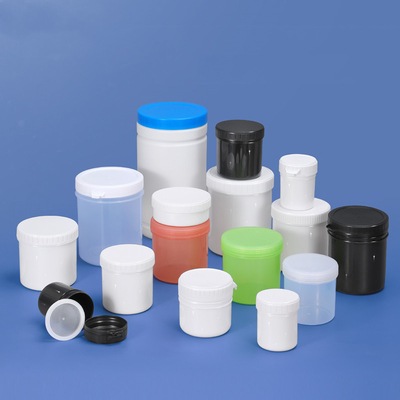Powder Packing HDPE Jar with Wide Mouth and Sealed Screw Neck in Black/White/Transculent