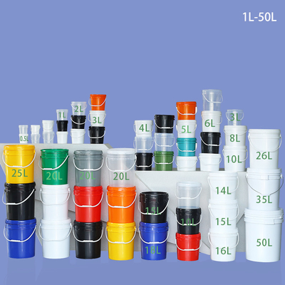 Round 5 Gallon Plastic Pail Paint Buckets With Lids Handle Water Barrel Plastic for Paint