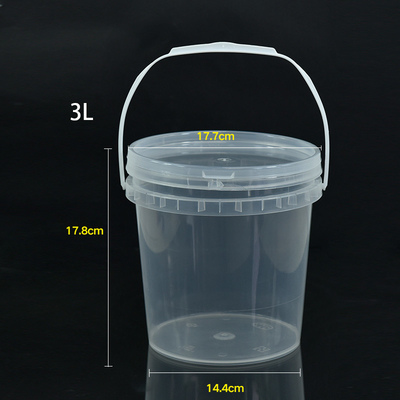 Transparent Custom PP Plastic Milking Bucket Container for Fried Chicken and Popcorn