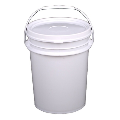 Reusable Unbreakable 5kg White Round Plastic Fish Bucket with Lid and Handle