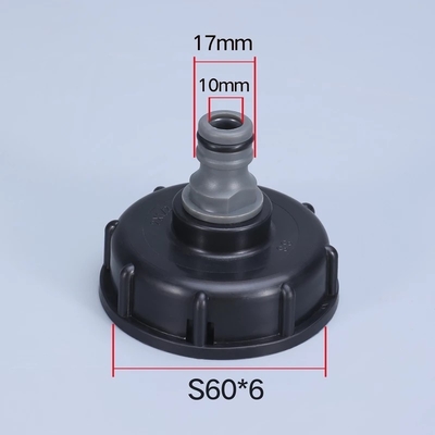 UMETASS S60x6 Coarse Thread 1/2 Inch Tap Cap Tank Adapter Compatible For IBC Tank