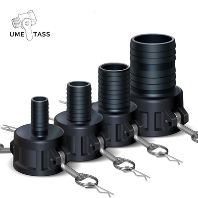 1Inch 1.5 2 Inch Plastic Hose Coupling Custom 1000L IBC Tank Valve Adapter for Garden Hose