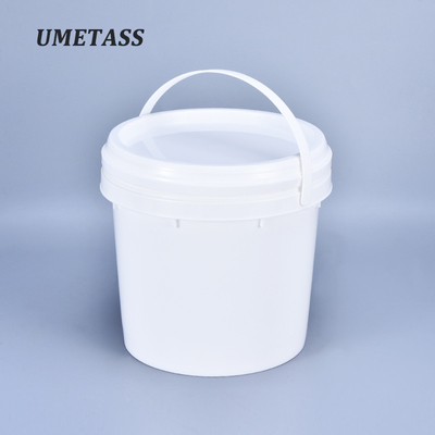 Food Grade Plastic Container Round Bucket With Handle And Lid Good Sealing 100% Material