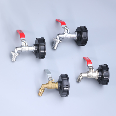 Customized Support OEM IBC Tank Adapter for Home Garden Hose Tap Thread Brass Ball Bibcock