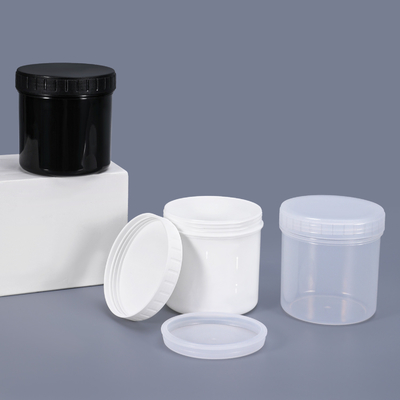 Foodsafe Plastic Storage Jars Cream Container With Sealing Cap Lids 500ml