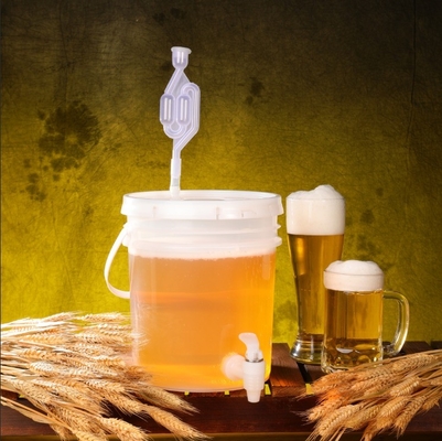 Customized Logo 2 Lids Plastic Fermenter for Automatic Fruit Beer Enzymes Container