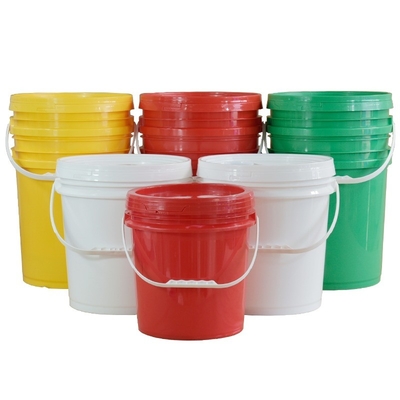 5 Gallon White Plastic Buckets With Lid Plastic-Paint-Bucket For Your Production Line
